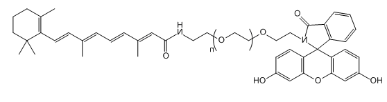 FITC-PEG-Tretinoin 荧光素-聚乙二醇-全反式维甲酸 FITC-PEG-Tretinoin 荧光素-聚乙二醇-全反式维甲酸
