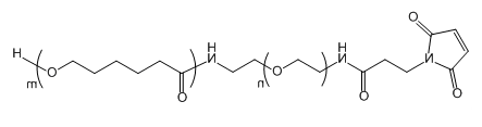 Mal-NH-PEG-PCL(2K);Maleimide-PEG-Polycaprolactone(2K);马来酰亚胺-聚乙二醇-聚己内酯(2K) Mal-NH-PEG-PCL(2K);Maleimide-PEG-Polycaprolactone(2K);马来酰亚胺-聚乙二醇-聚己内酯(2K)