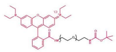 Boc-NH-PEG-RB;叔丁氧羰基聚乙二醇罗丹明;Boc-NH-PEG-Rhodamine B Boc-NH-PEG-RB;叔丁氧羰基聚乙二醇罗丹明;Boc-NH-PEG-Rhodamine B
