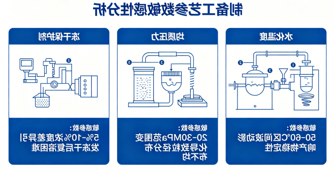 制备工艺参数敏感，批次重复性差